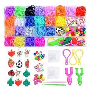 Pack of 3x Rubber Bands Refill Kit, Rubber Band Loom Bracelet Kit for Kids